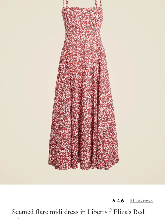 J. Crew Dresses & Skirts - J. Crew Red and White Floral Seamed Flare Midi Dress